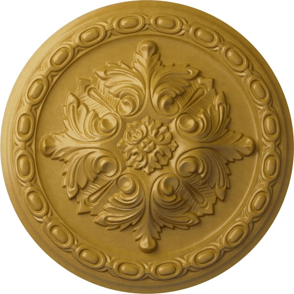 Ekena Millwork Acanthus Ceiling Medallion, Hand-Painted Iridescent Gold, 11 3/8"OD x 2"P CM11ACIGS - main